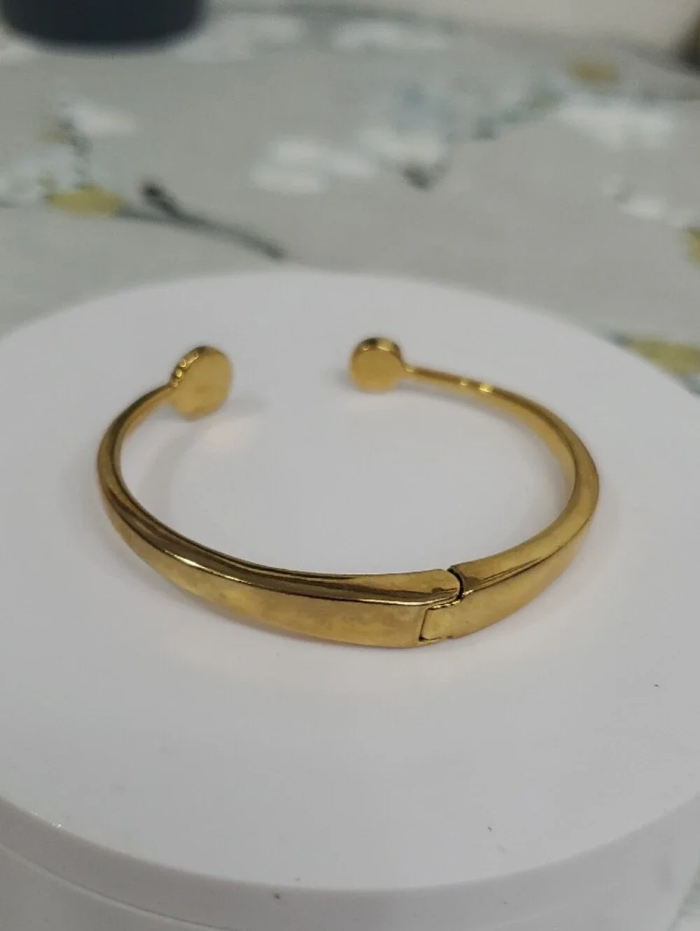 kate spade Gold-Tone Open Cuff Bracelet with Purple Spade and Crystal - Picture 8 of 16